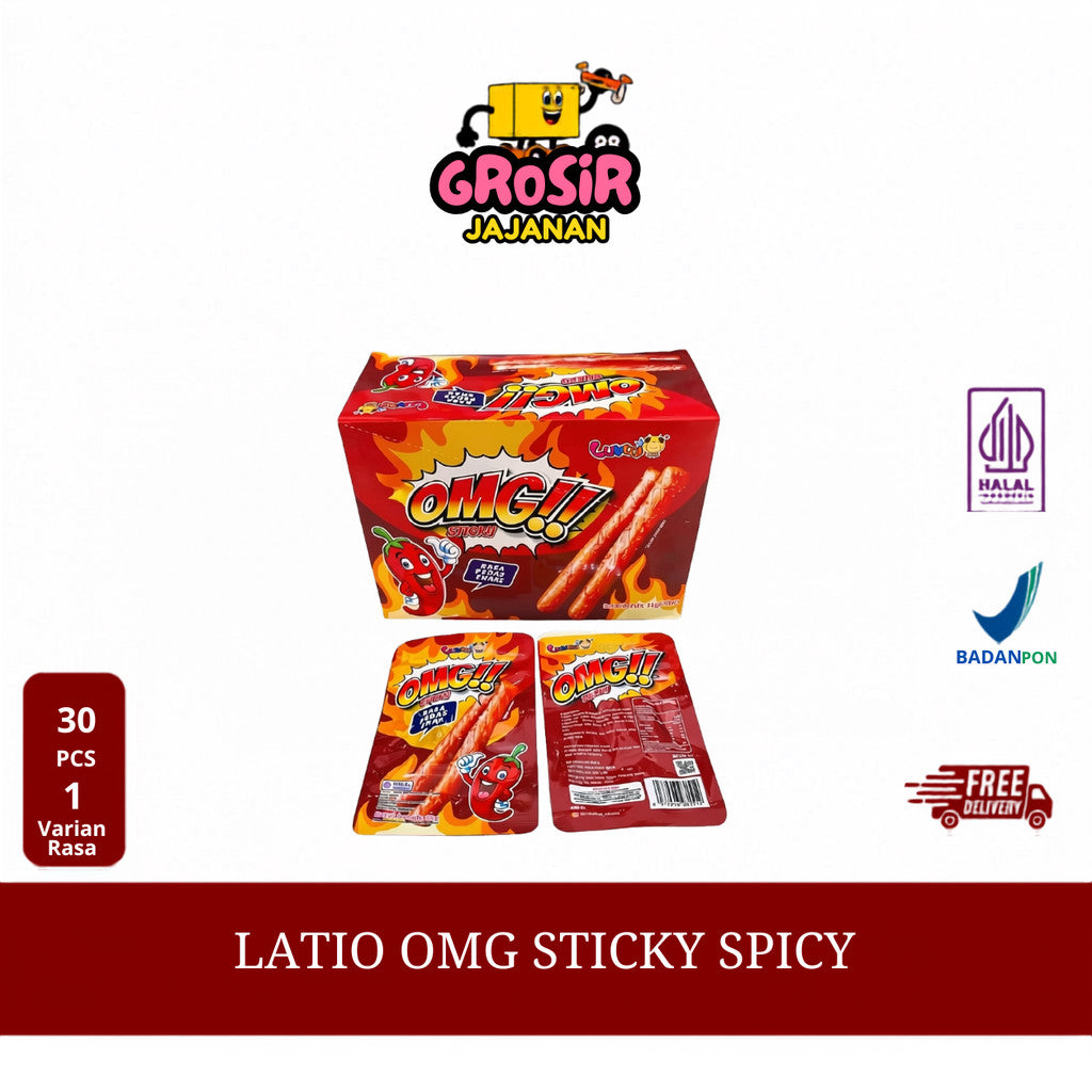 SNACK Latio OMG Sticky Spicy Luvmi isi 30 pcs