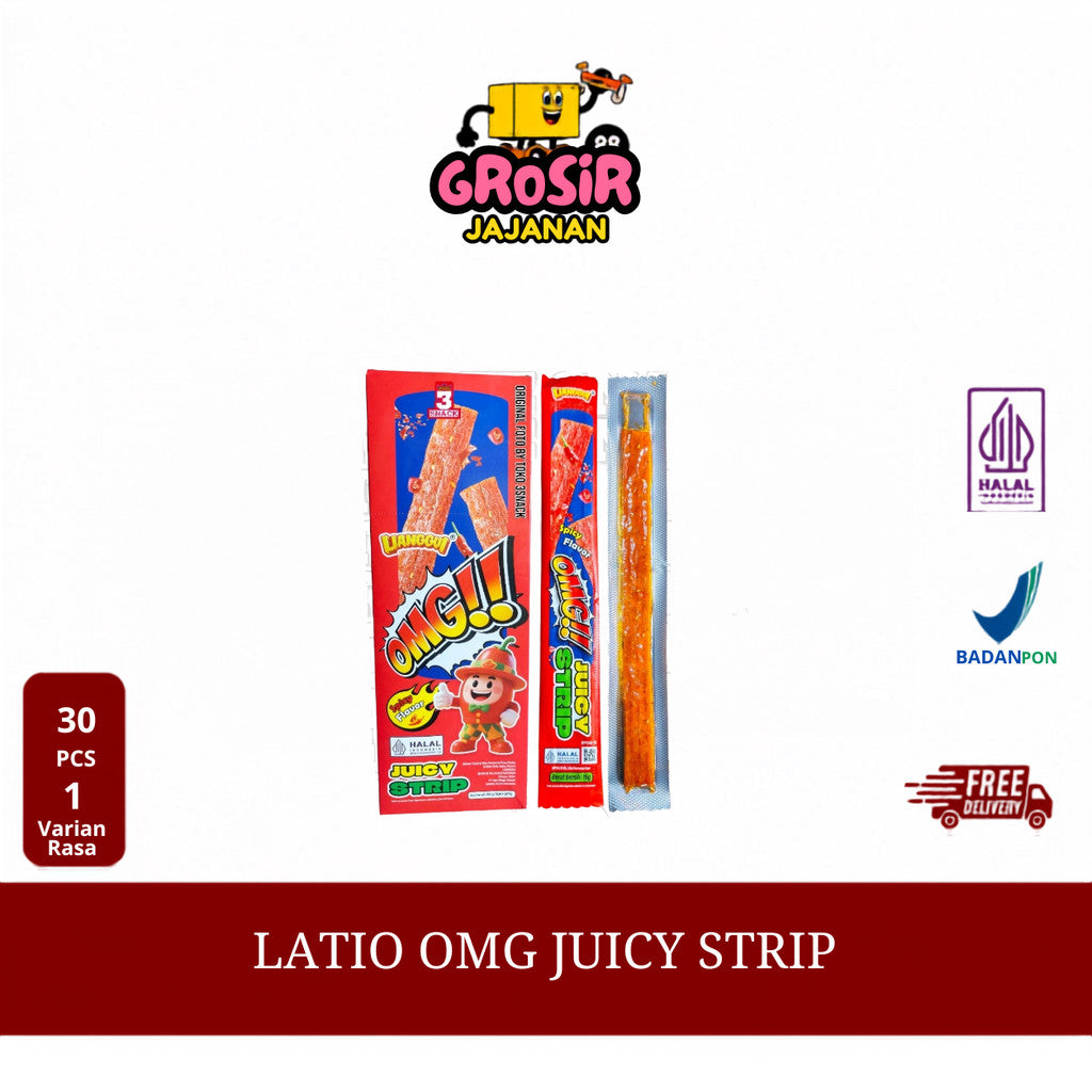 SNACK OMG Latio Juicy Strip Lianggui isi 30 pcs