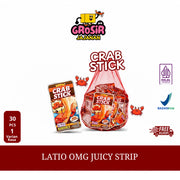 SNACK OMG Latio Crab Stick Jaring Rasa Bbq Spicy Lianggui isi 30 pcs