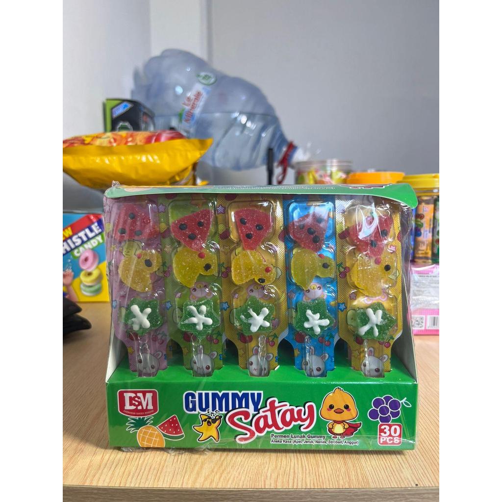 Permen Lunak Gummy Satay Aneka rasa Buah DSM isi 30 pcs