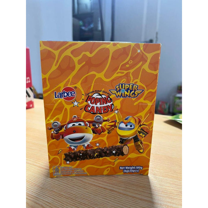 coklat Roll Biskuit Super Wings Larbee Poping Candy Pesawat 30 PCS