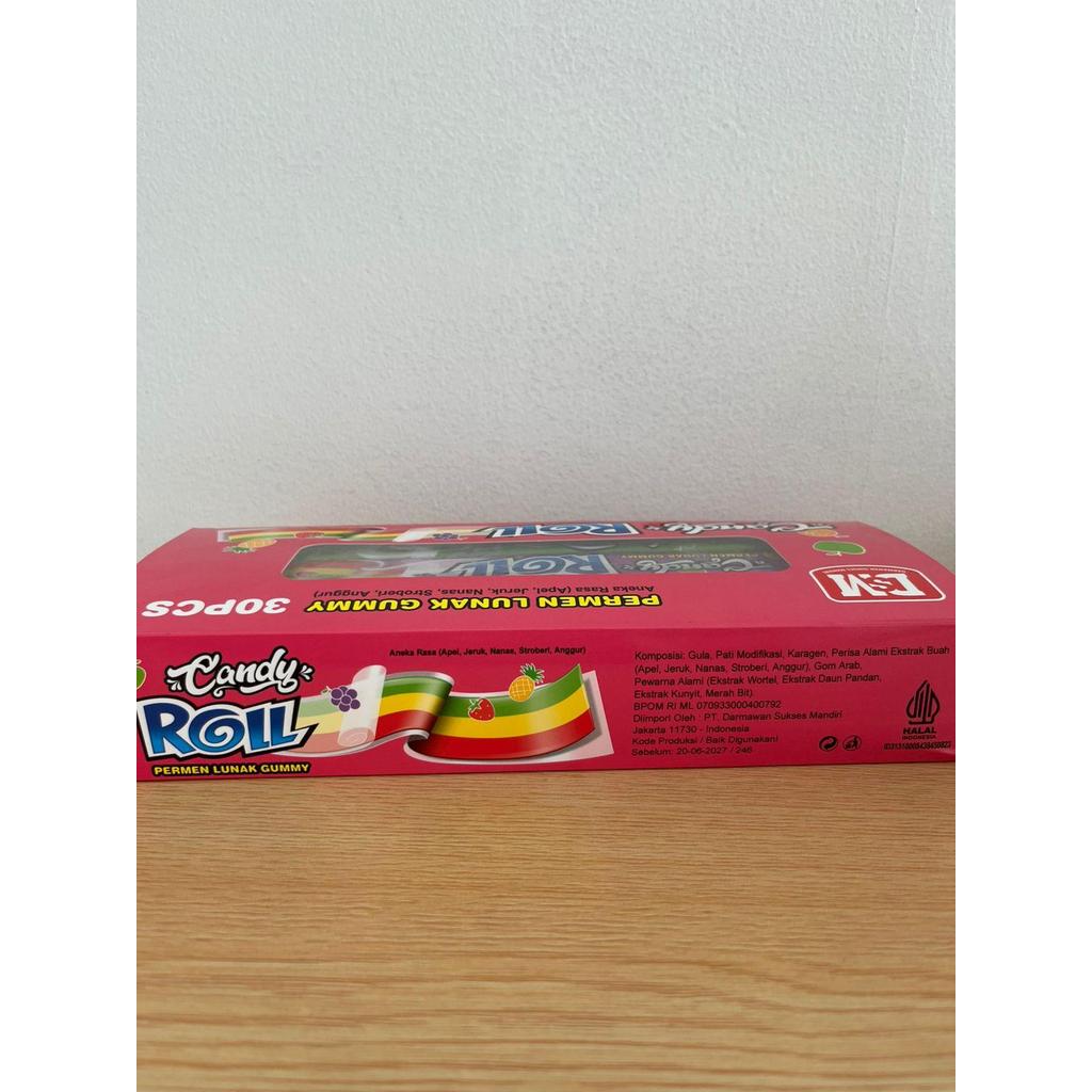 Permen Candy Roll 30 PCS - Permen Lunak Gummy Rasa Segar
