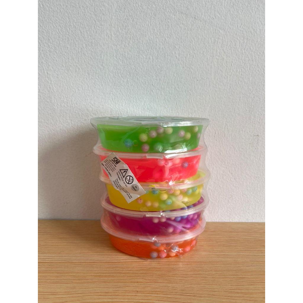 Mainan Slime Oval 5 PCS Cocok untuk Anak