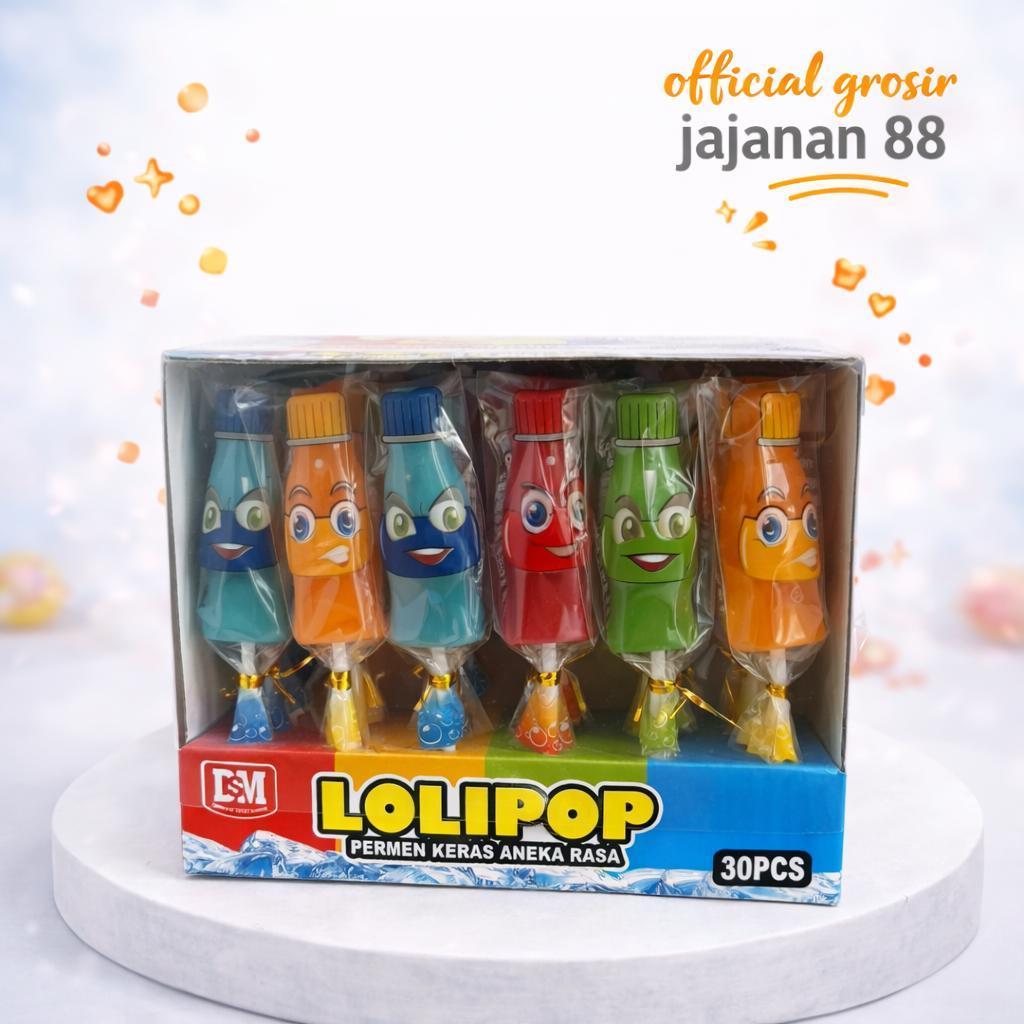 Permen Lollipop Keras Aneka Rasa DSM isi 30 pcs