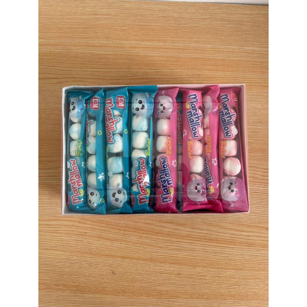 Marshmallow Bulat Manis Isi 30 PCS Rasa Lezat Bentuk Bulat Cocok untuk Camilan Sehari-hari