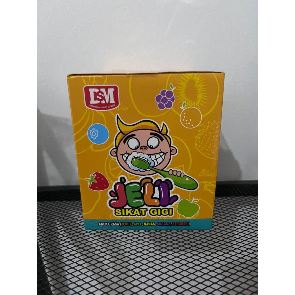 Permen Jeli Aneka Rasa Kuning Bentuk Sikat Gigi 30 PCS DSM