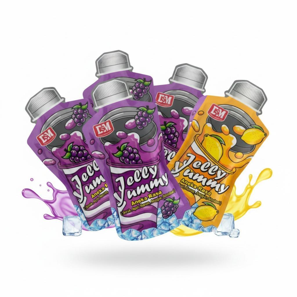 JELLY YUMMY ANEKA RASA MINUMAN ANAK ANAK 30 PCS Paket Hemat Variasi Rasa Praktis dan Lezat Ideal untuk Anak