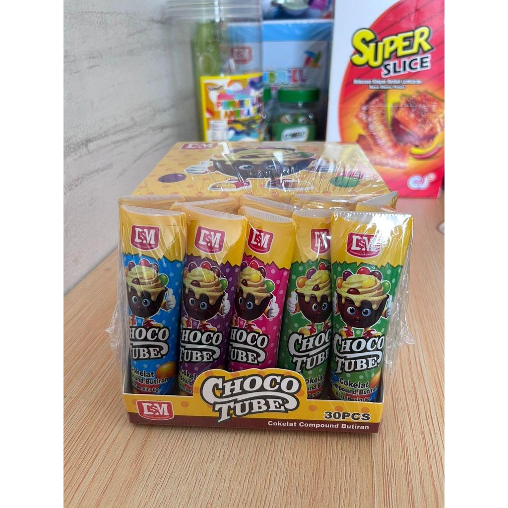 Cokelat Compound Butiran Choco Tube DSM isi 30 pcs