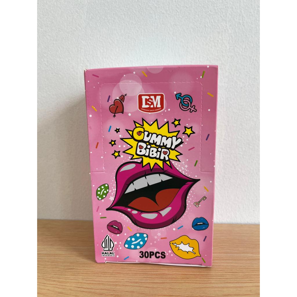 Permen Lunak Gummy Bibir DSM isi 30 pcs