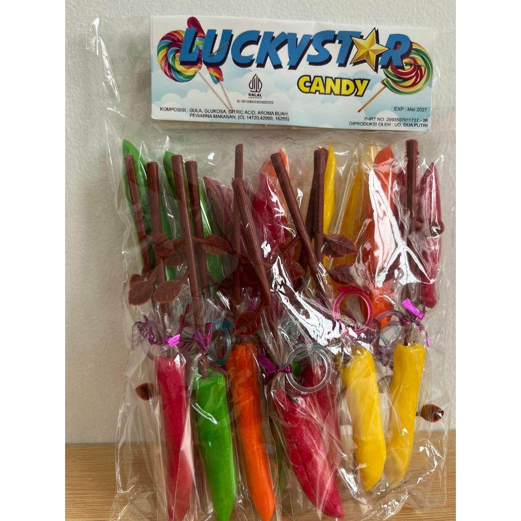 Permen Lolipop Bentuk Cabe Luckystar isi 20