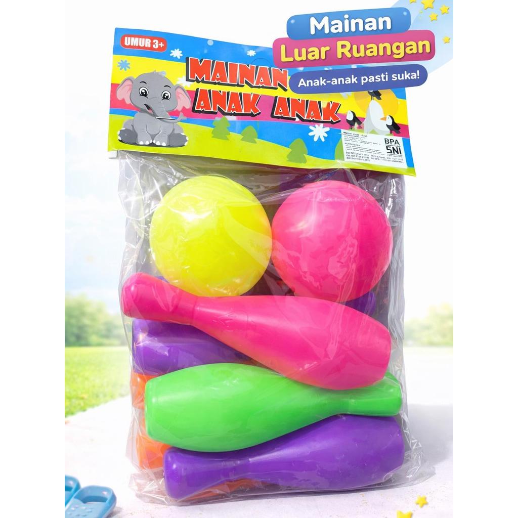 Mainan anak Bowling Praktis untuk anak-anak