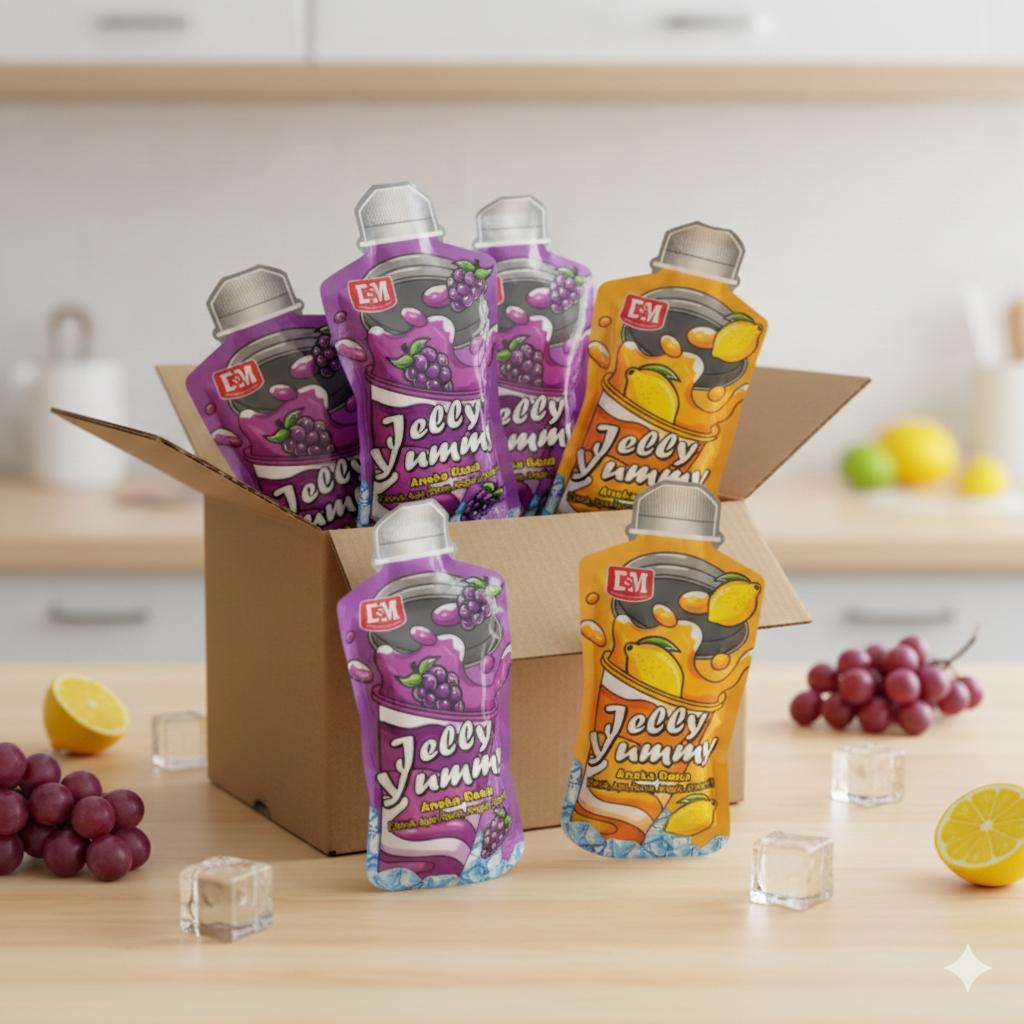 JELLY YUMMY ANEKA RASA MINUMAN ANAK ANAK 30 PCS Paket Hemat Variasi Rasa Praktis dan Lezat Ideal untuk Anak