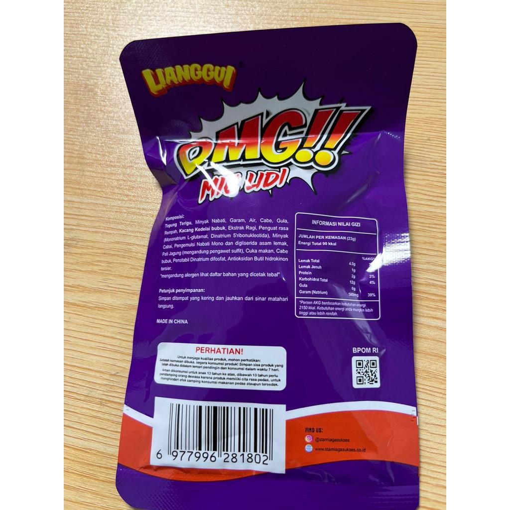 Lianggul Mie Lidi OMG Spicy isi  30 PCS