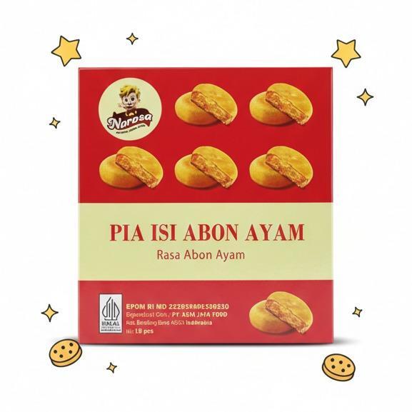 Snack Pia Isi Abon Ayam Narosa 10 pcs