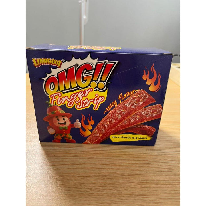 Snack Pedas Finger Strip Spicy Flavor OMG Lianggul 30 PCS
