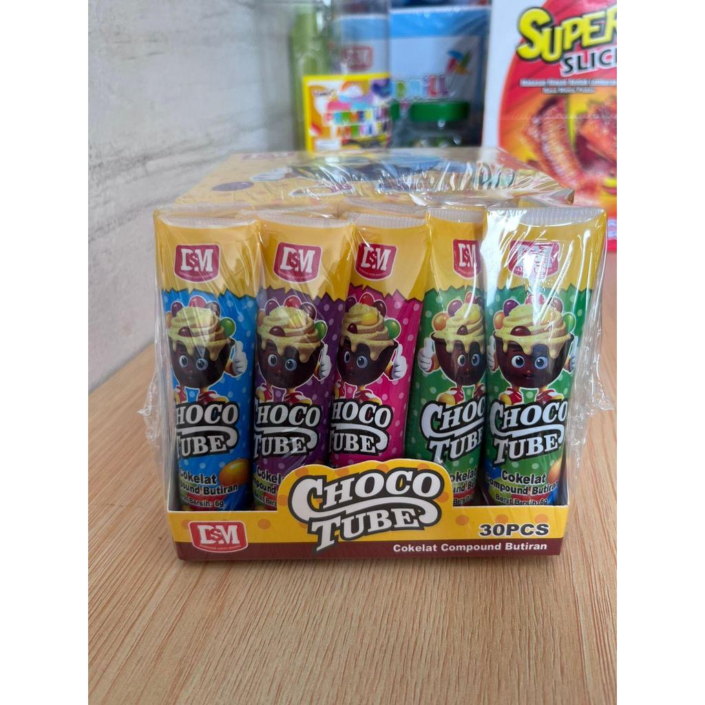 Cokelat Compound Butiran Choco Tube DSM isi 30 pcs