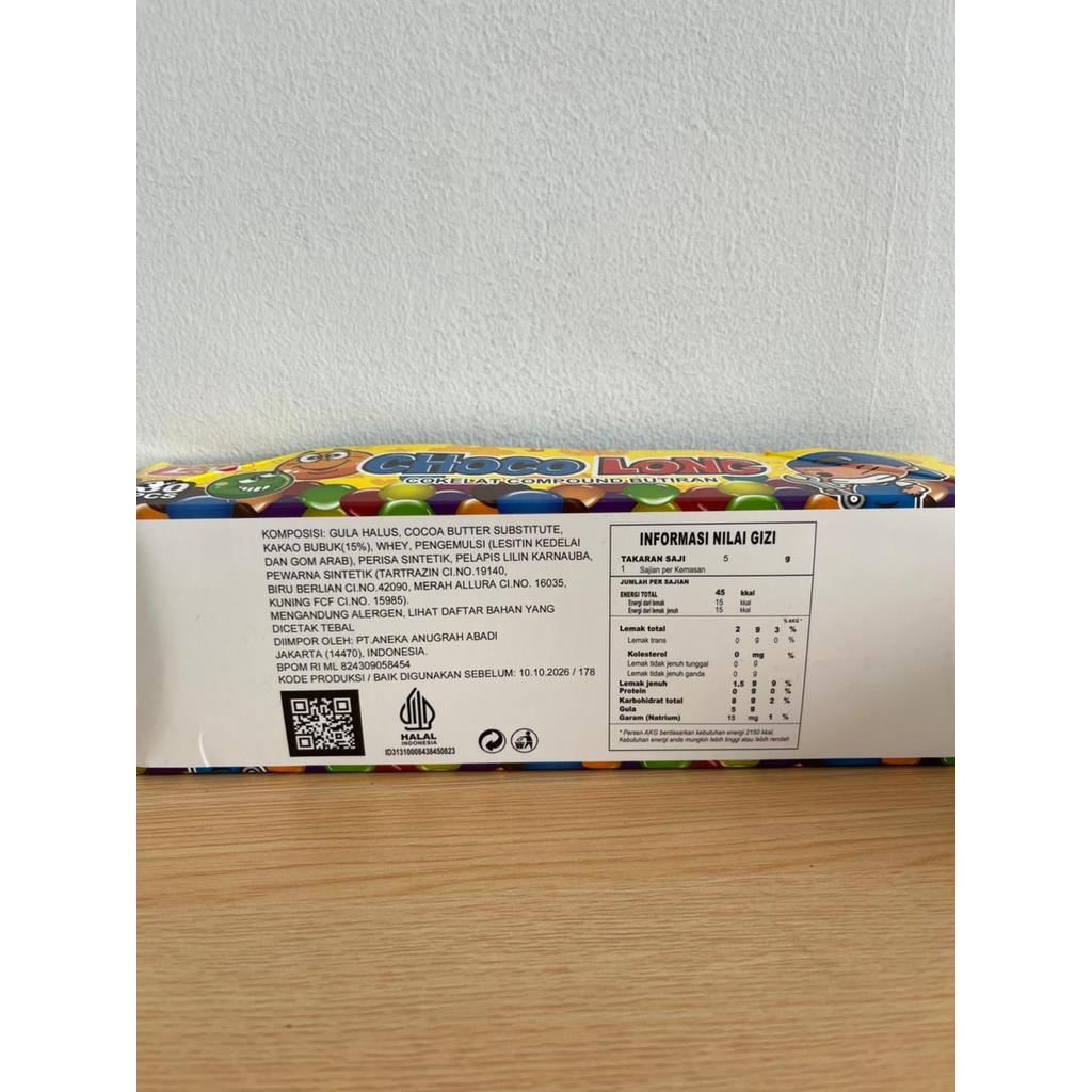 Cokelat Compound Butiran Choco Long DSM isi 30 pcs