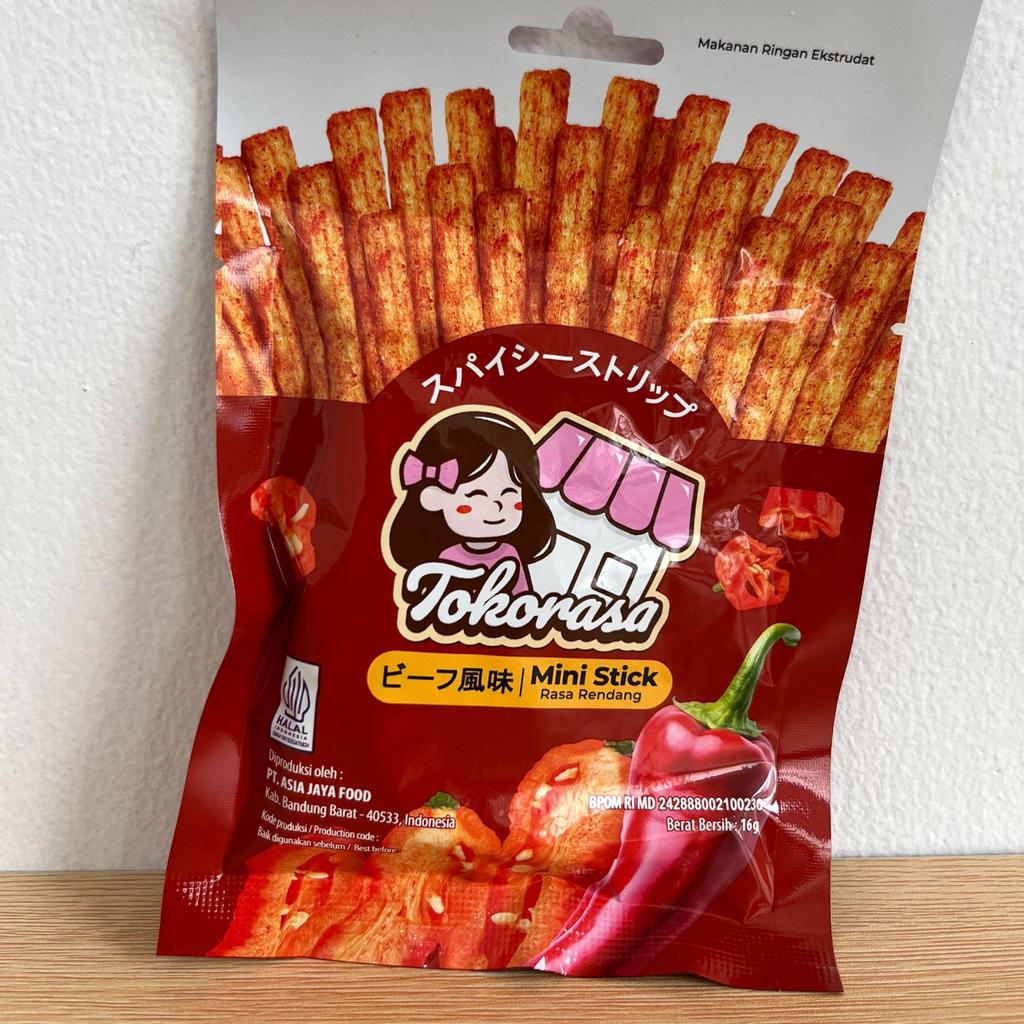 Snack Mini Stick Rasa Rendang dan Pedas Manis Tokorasa isi 10 pcs