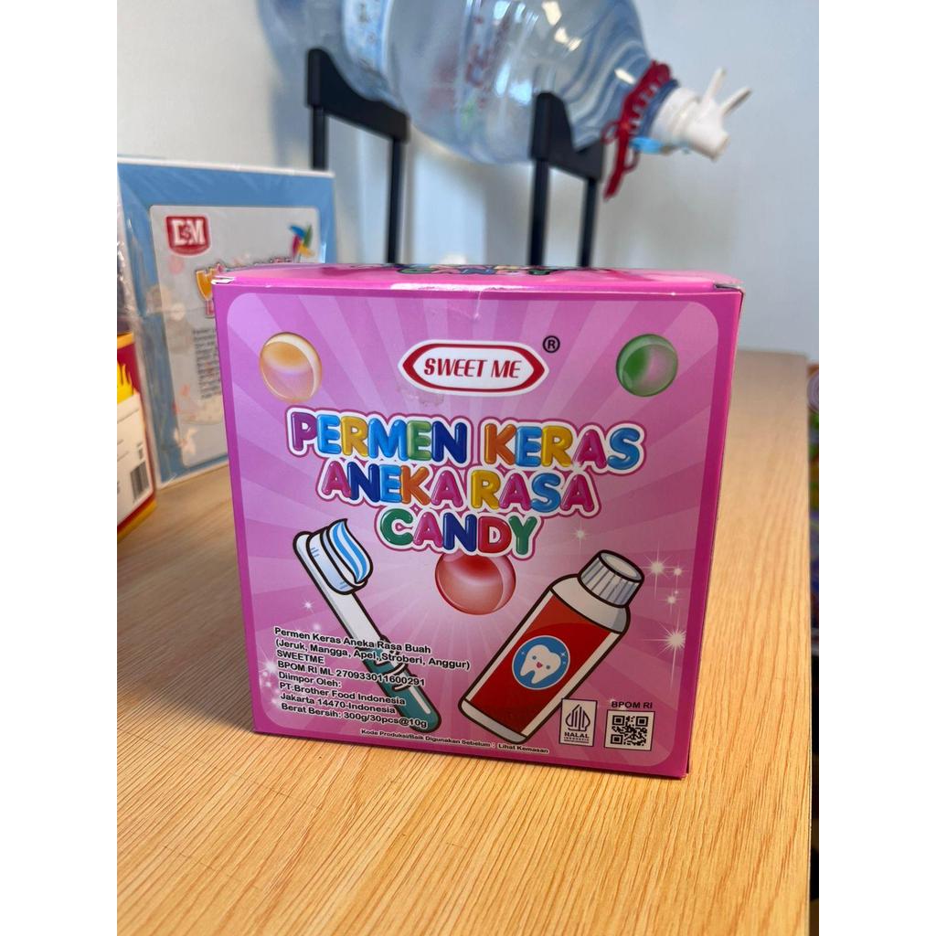 Permen Sikat Gigi Merah Aneka Rasa Candy Sweet me isi 30 pcs