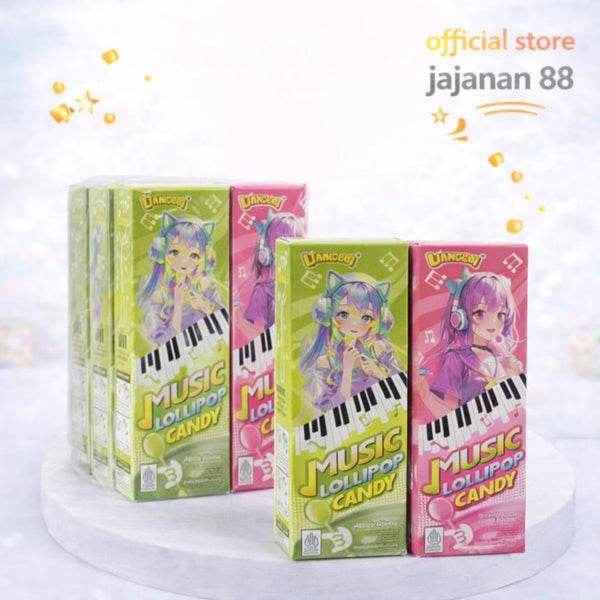 Permen Viral Music Lollipop Candy Aneka Rasa Buah Lianggui